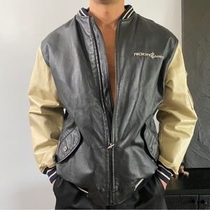 90s vintage to ROCAWEAR leather jacket.